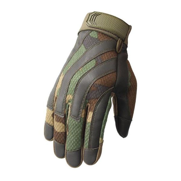 

sports gloves men outdoor sport camping hiking full finger anti-skid cycling camouflage tactical hunting, Black