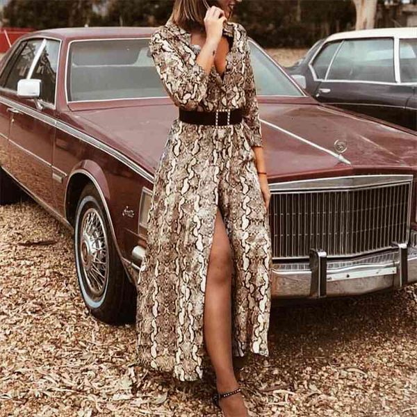 

2 colors women snakeskin summer button cool vintage split loose blouse long sleeve kimono dress beach coverup cardigan top, Black;gray
