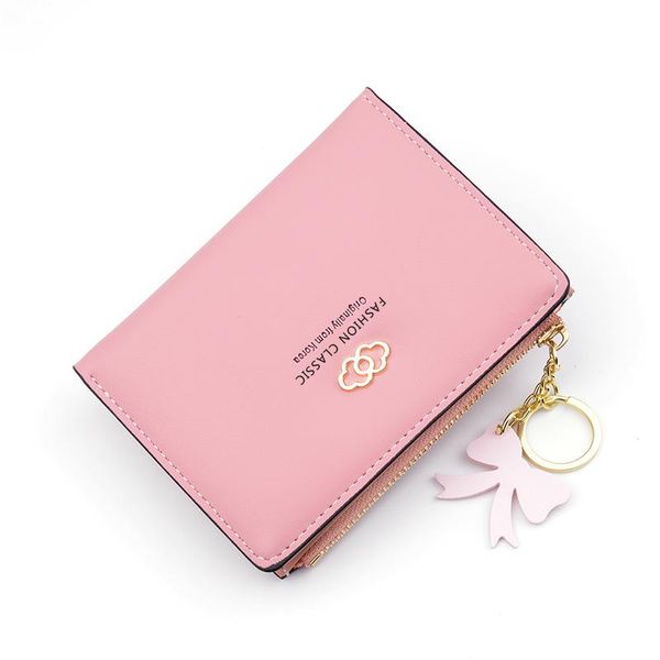 

wallets pu leather women female short design zipper hasp purse small portable money bag slim coin card holders drop, Red;black