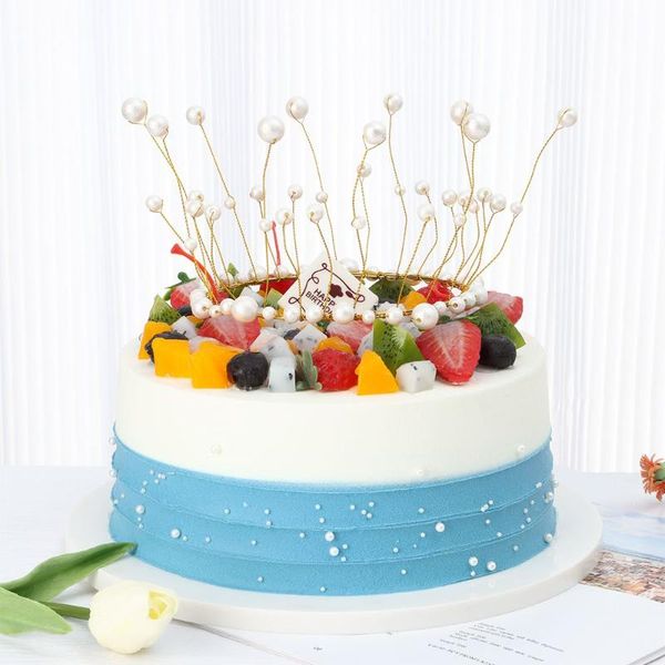 

other festive & party supplies pearl princess crown cake er artificial pearls headdress wedding decora birthday decor