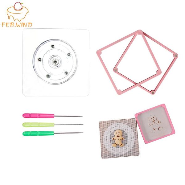 

mini cookie/cake decorating supplies set include decoration turntable/magnetic cookie stencil holder/cookies scriber tools 119 baking & past