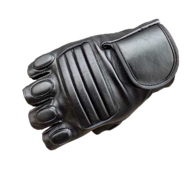 

five fingers gloves telotuny fashion men winter leather mittens motorcycle sports outdoor protection fighting solid thermal, Blue;gray