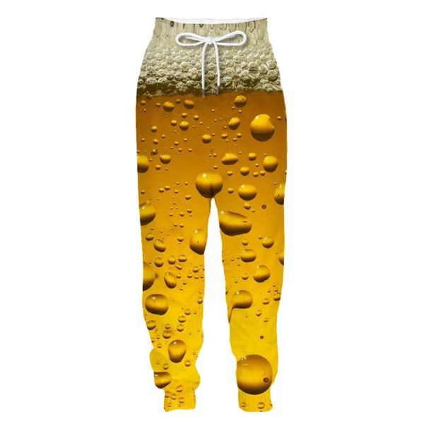 

men's pants 3d printing beer fashion men women tracksuits crewneck hip hop plus size s-7xl streetwear, Black