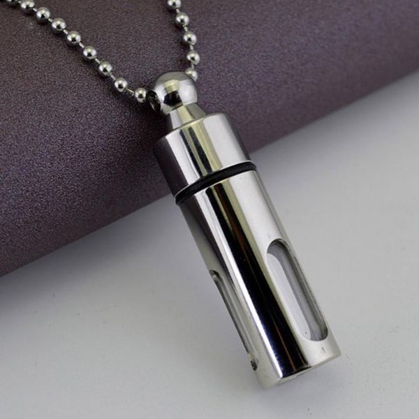 

chains stainless steel glass perfume bottles necklace pendants valentine gifts for womens, Silver