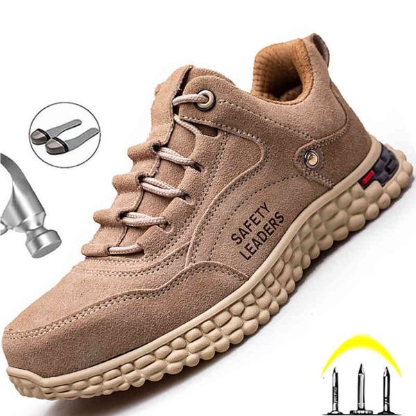 

dress shoes genuine leather safety boots steel toe men work indestructible sneakers light security av56, Black