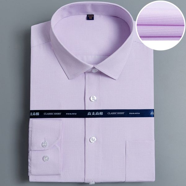 

new striped mens dress shirts non-iron comfortable long sleeve solid checked design slim fit male formal, White;black