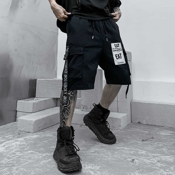 

men's shorts cargo casual short pants summer men joggers sweatpants cotton hip hop streetwear camo ppxn sw8x, White;black