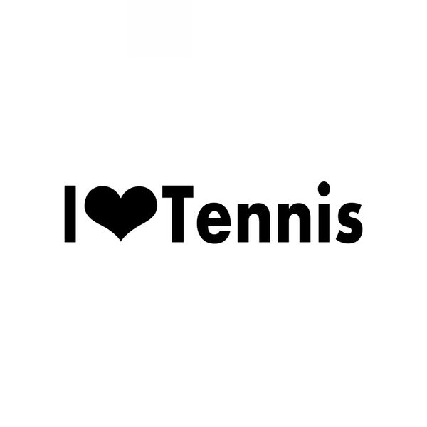 

the coolest i love tennis sports decals car decoration personality car window waterproof stickers black/white, 15cm * 3cm