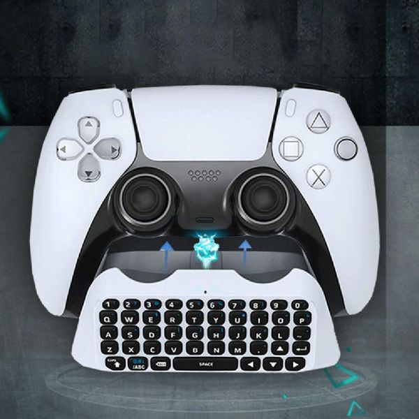 

wireless game keyboard bluetooth controller chat pad for ps5 external built in speaker controllers & joysticks