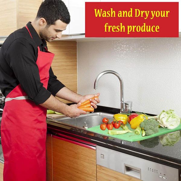

mats & pads filter sponge for refrigerator drawers mildew proof fruit veggie life extender liner canq889