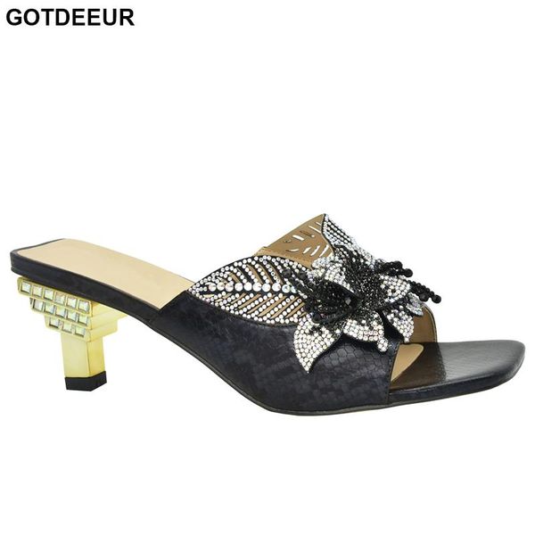 

dress shoes arrival high heels for wedding women rhinestone designer party slip on elegant pumps, Black