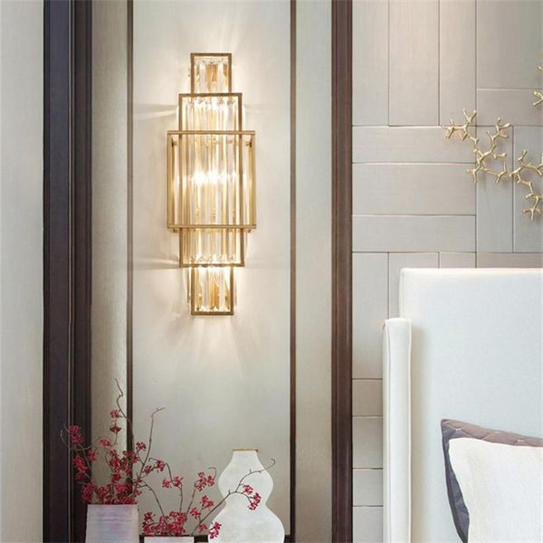 

wall lamps modern creative led crystal lamp corridor restaurant villa living room chinese style simple decorative lighting