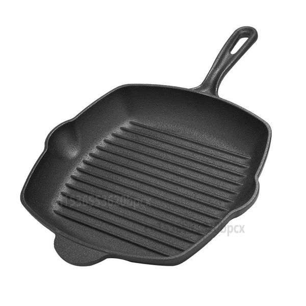

pans cast iron steak frying pan striped home uncoated non stick flat bottom gas stove induction cooker general purpose