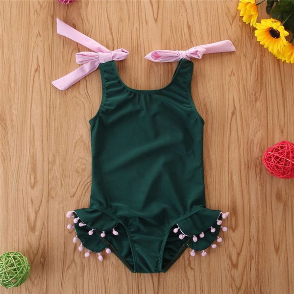 

children's suit children's lace swimsuit in summer, Black