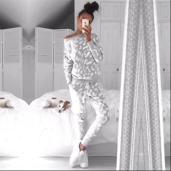 

autumn women tracksuits winter fashion set clothing casual pants 2 pieces tracksuit hoodie warm suit, Gray