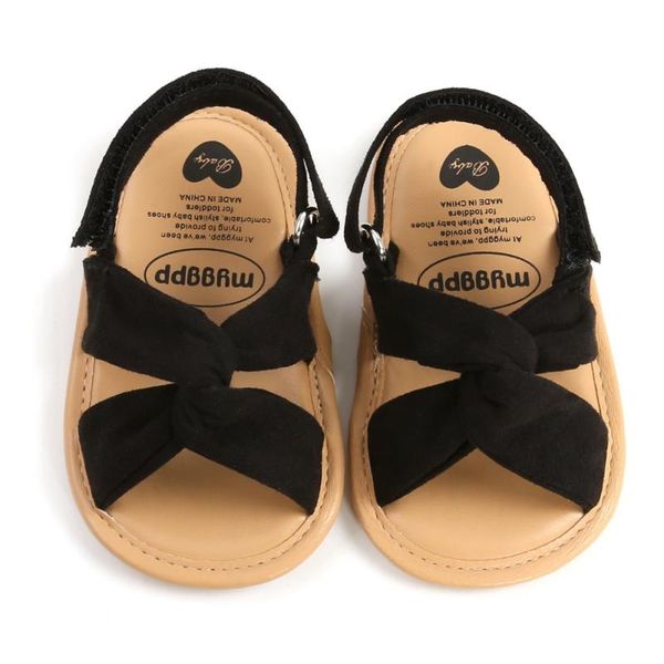 

cloth cover soft sole baby sandals princess cute summer shoes for girls 0-18m crib borns, Black;red