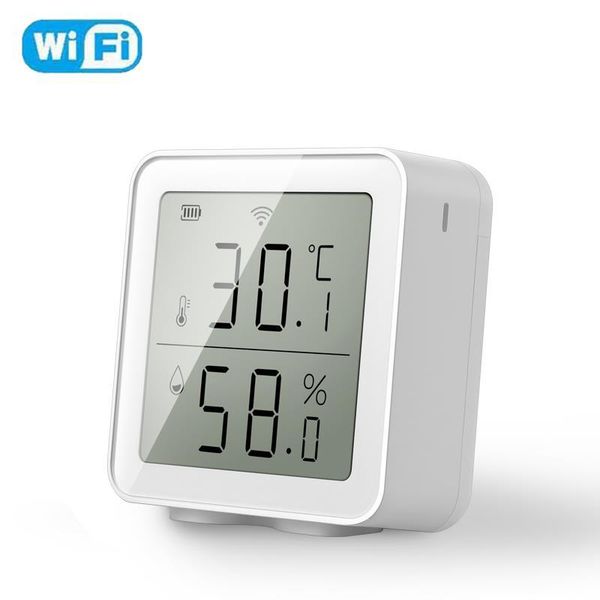 

smart home control tuya wifi temperature and humidity sensor indoor hygrometer thermometer with display support alexa google assistant