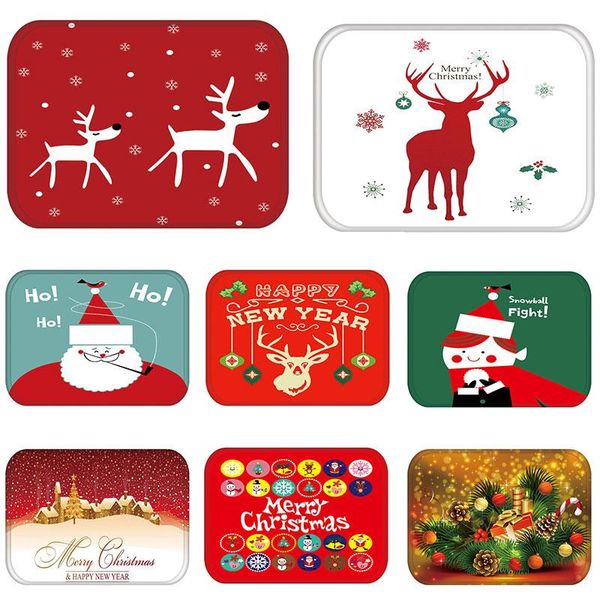 

cushion/decorative pillow mat in hallway kitchen rubber doormat merry christmas deer welcome home decor living room rug anti-slip dustproof