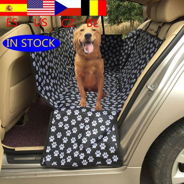 

dog car seat covers cover mats hammock protector with safety belt oxford footprint pet carriers rear back waterproof #15