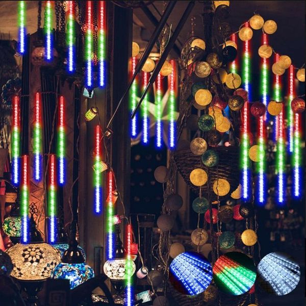 

strings year 30 outdoor meteor shower rain 8 tubes led string lights waterproof for tree christmas wedding party decoration #t2g