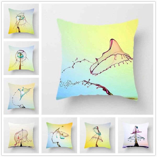 

abstract water ballet cushion cover polyester decorative pillowcase for sofa couch artistic decor home bedroom accessories 45x45 cushion/dec