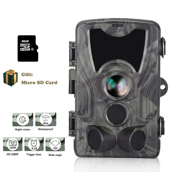 

suntekcam for hunting camera 16mp 1080p ip65 night vision trail cameras waterproof wildlife po trap surveillance cams hc801a
