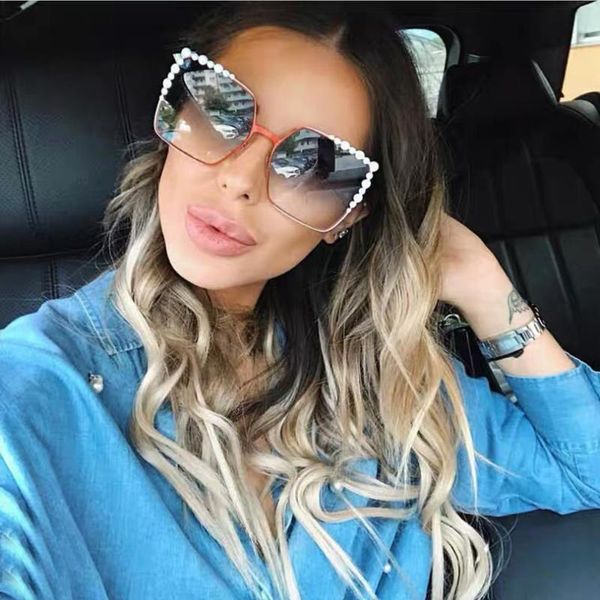 

sunglasses square red metal frame women with white studded, White;black