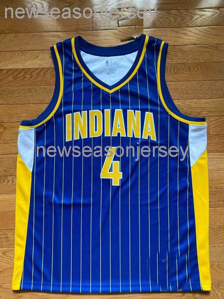 Maglia cucita Victor Oladipo Swingman New Pin Stripe Personalizza qualsiasi nome numerico Maglia da basket XS-5XL 6XL