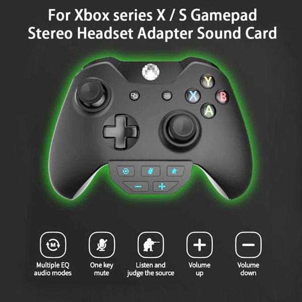 

game controllers & joysticks for xbox series x / s console gamepad stereo headset adapter sound card controller