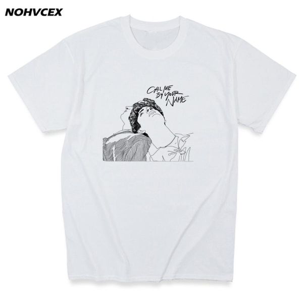 

men's t-shirts fashion call me by your name men t-shirt cartoon unisex, White;black
