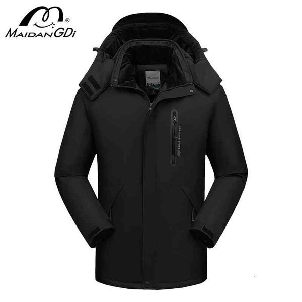 

new winter the maidangdi 2021 keep warm cotton-padded clothes men's coat hooded fashion casual windbreaker canada down jacket, Black