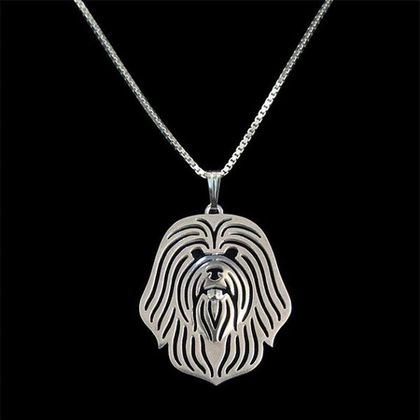 

women's dog shaped jewelry necklaces lovers metal lowchen drop pendant, Silver