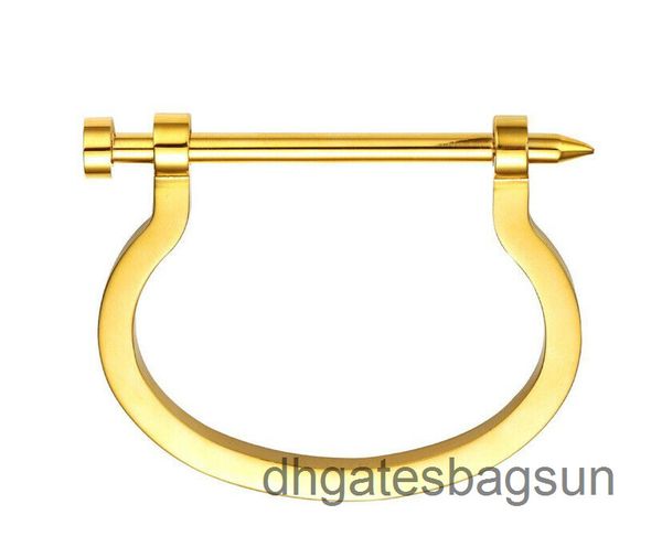 

msf mister 2 gold nail bracelet s/m, Black