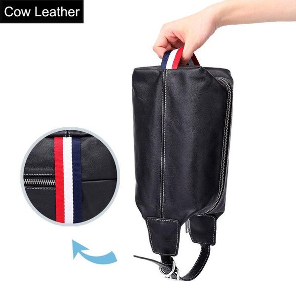 

waist bags 2021 genuine leather men chest bag male sling shoulder messenger multi-function handbag casual crossbody