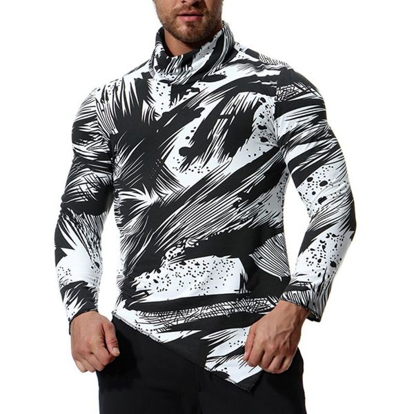 

men's t-shirts winter tshirt fashion long sleeve t-shirt, White;black