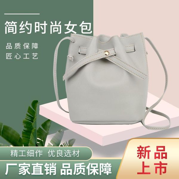 

evening bags 2021 women's bag korean pure color bucket single shoulder messenger