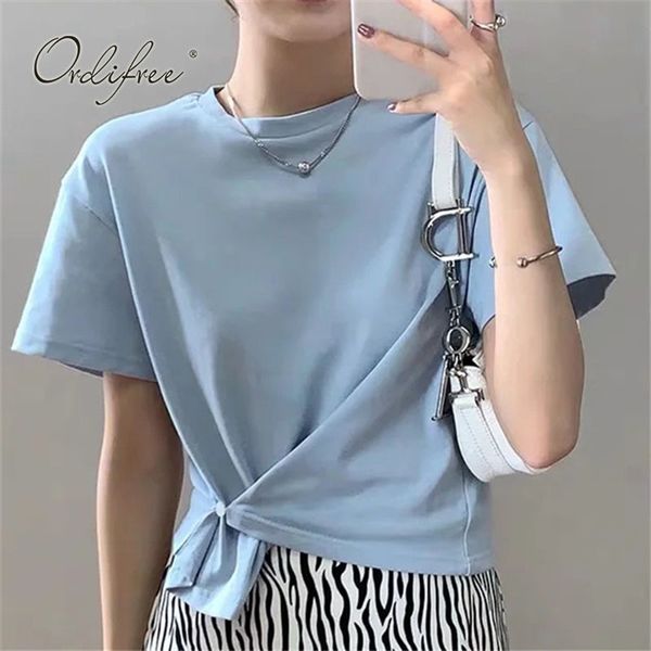 

summer women t-shirt sleeve female short tshirts tees fashion 210415, White