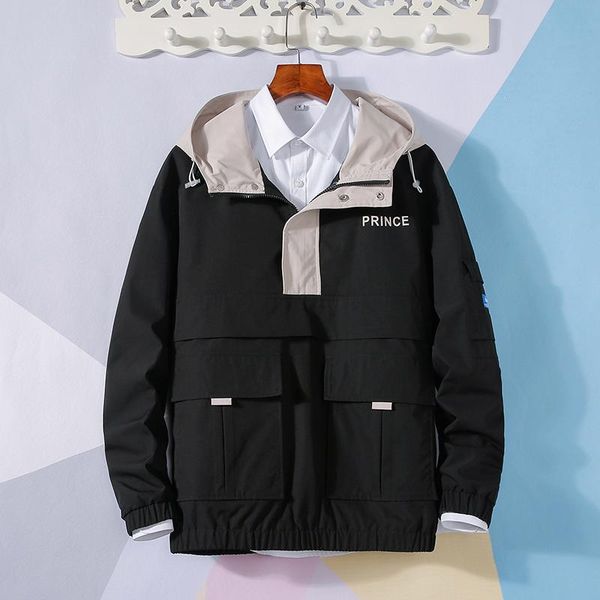 

men's jackets epacket designer fashion pullovers men casual jacket black white khaki size m-3xl, Black;brown