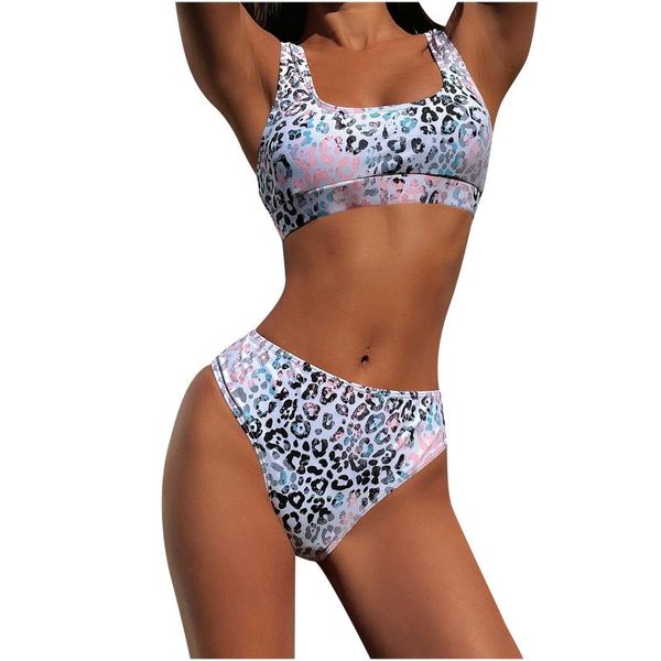 

women's swimwear print bikini set push-up padded bra women high waist bikin 2021 beachwear swimsuit thong trajes de bano, White;black