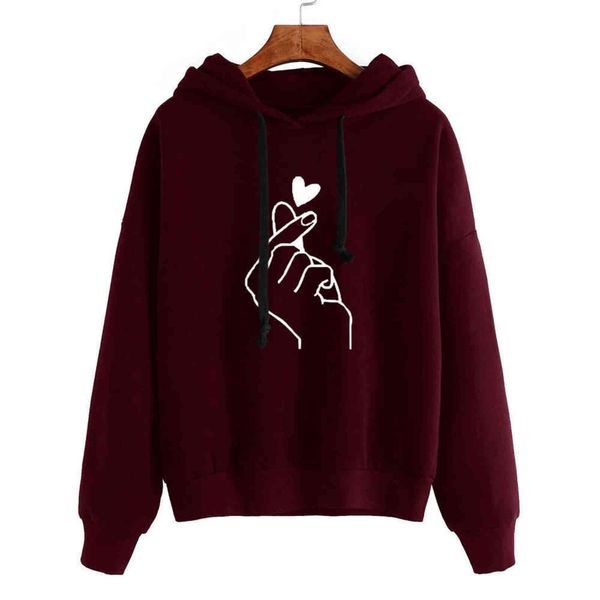 

woman men cloth couples matching print heart hoodies sweatshirts hooded coat jacket y1118, Black