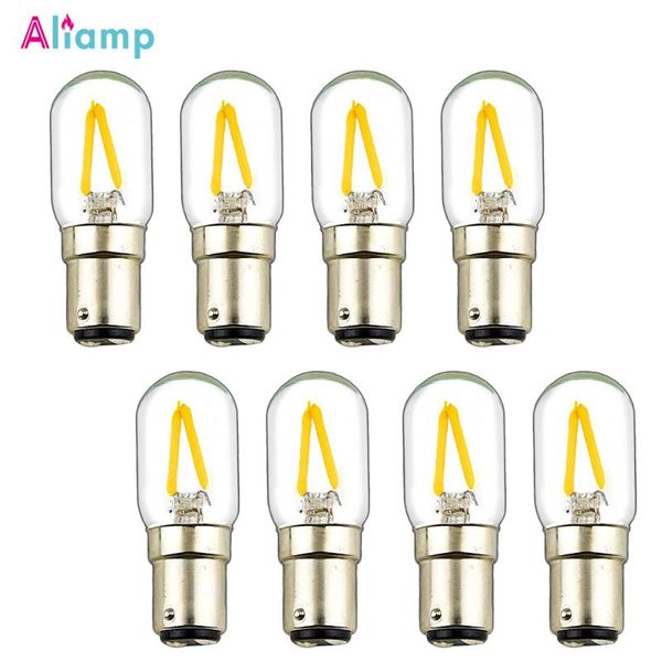 

ba15d led bulb 2w equivalent 15w small bayonet base light warm white 3000k machine refriger cooker lamp energy class a++ 8pack bulbs