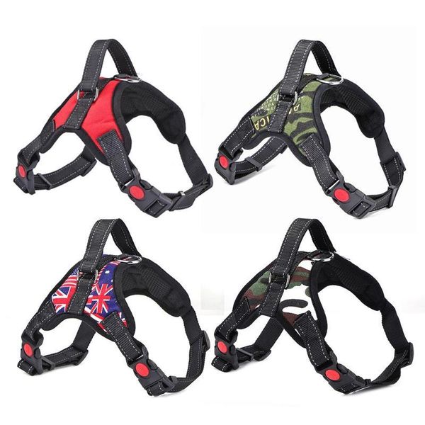

dog collars & leashes adjustable nylon dogs harness vest collar puppy chest strap pets supplies