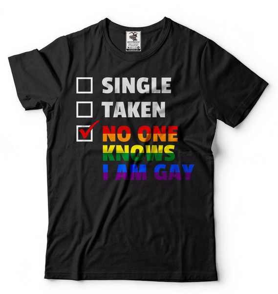 

funny gay t-shirt lgbt funny mens t-shirt single taken relationship tee, White;black