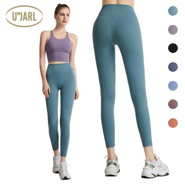 

yoga outfit uxjarl seamless legging high waist pants 9 length 7 color push up sports clothing workout leggin gym squat hip lift running