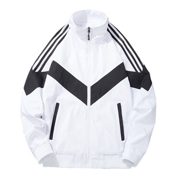 

man personality teenager jackets fashion splicing hip hop pullover windbreaker coats designer male autumn streetwear stand collar outerwear, Black;brown