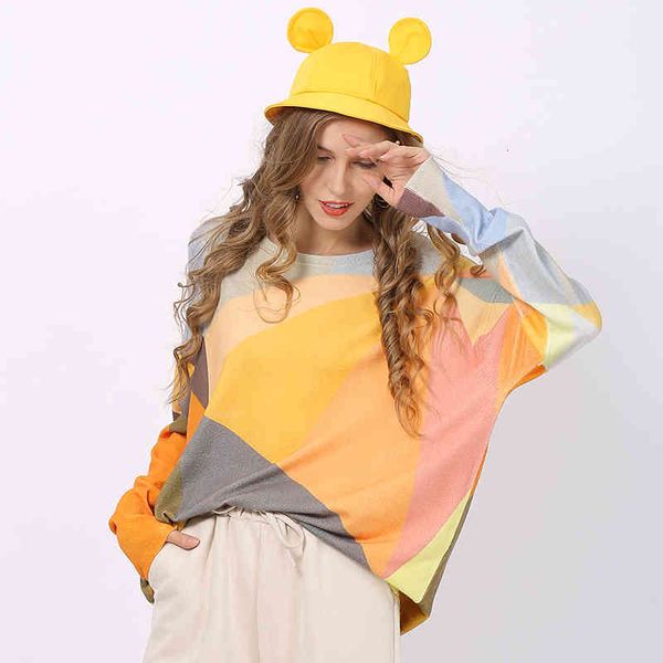 

dresses casual loose patchwork print sweater for women winter knitted oversized pullover warm long sleeves o-neck pull femme jumper gfsk, Black;gray