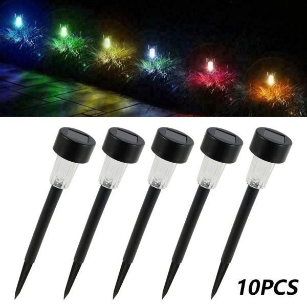 

10pcs led solar garden light outdoor decoration pathway waterproof powered lawn street landscape yard lamp lamps
