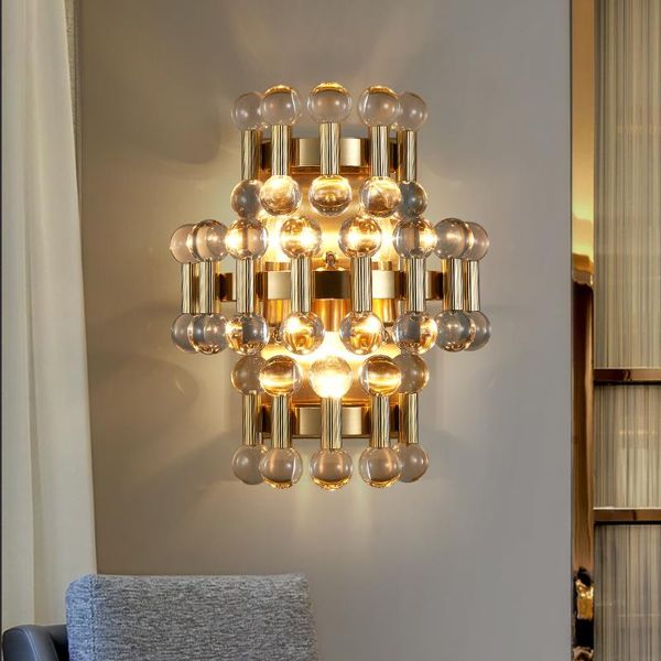 

indoor wall lights for bedroom bedside sconce lamp on the gold crystal decor light fixture