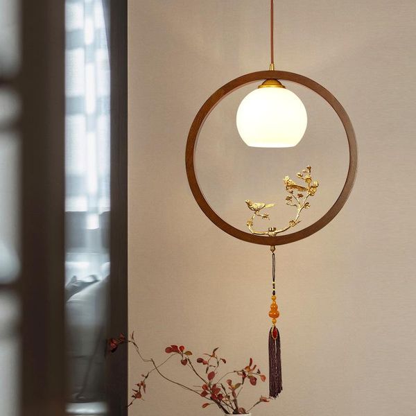 

chandelier chinese walnut single end bar individual style wooden restaurant lights lighting in teahouse pendant lamps