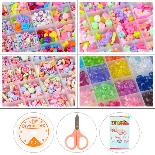 

other multicolor acrylic beads kits jewelry making beading cord box for kids girls diy earring bracelets necklace